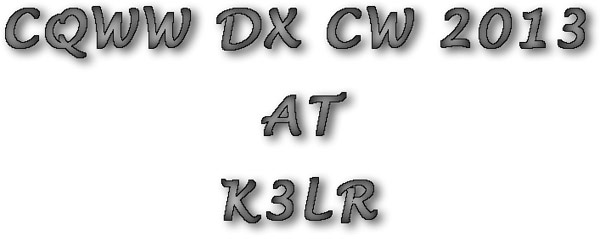 CQWW DX CW 2013 AT K3LR