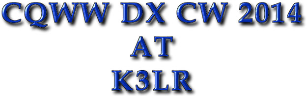 CQWW DX CW 2014 at K3LR