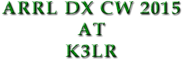 ARRL DX CW 2015 AT K3LR