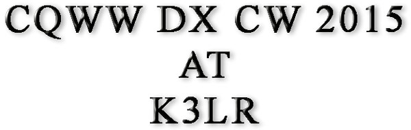 CQWW DX CW 2015 AT K3LR