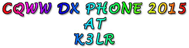 CQWW DX PHONE 2015 AT K3LR