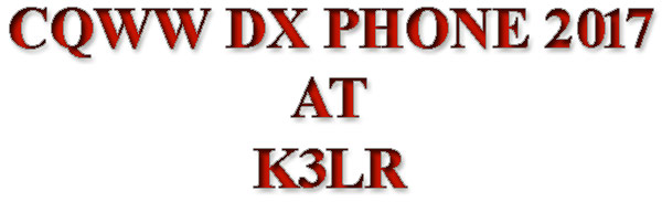 CQWW DX PHONE 2017 AT K3LR