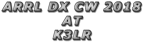 ARRL DX CW 2018 AT K3LR