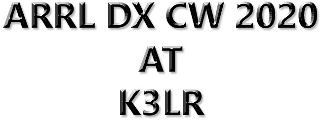 ARRL DX CW 2020 AT K3LR