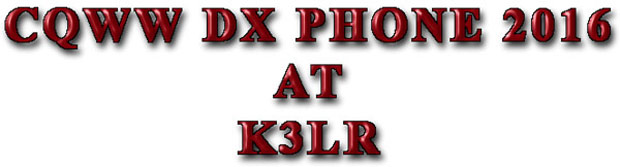 CQWW DX PHONE 2016 AT K3LR