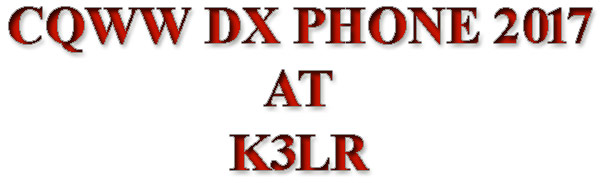 CQWW DX PHONE 2017 AT K3LR